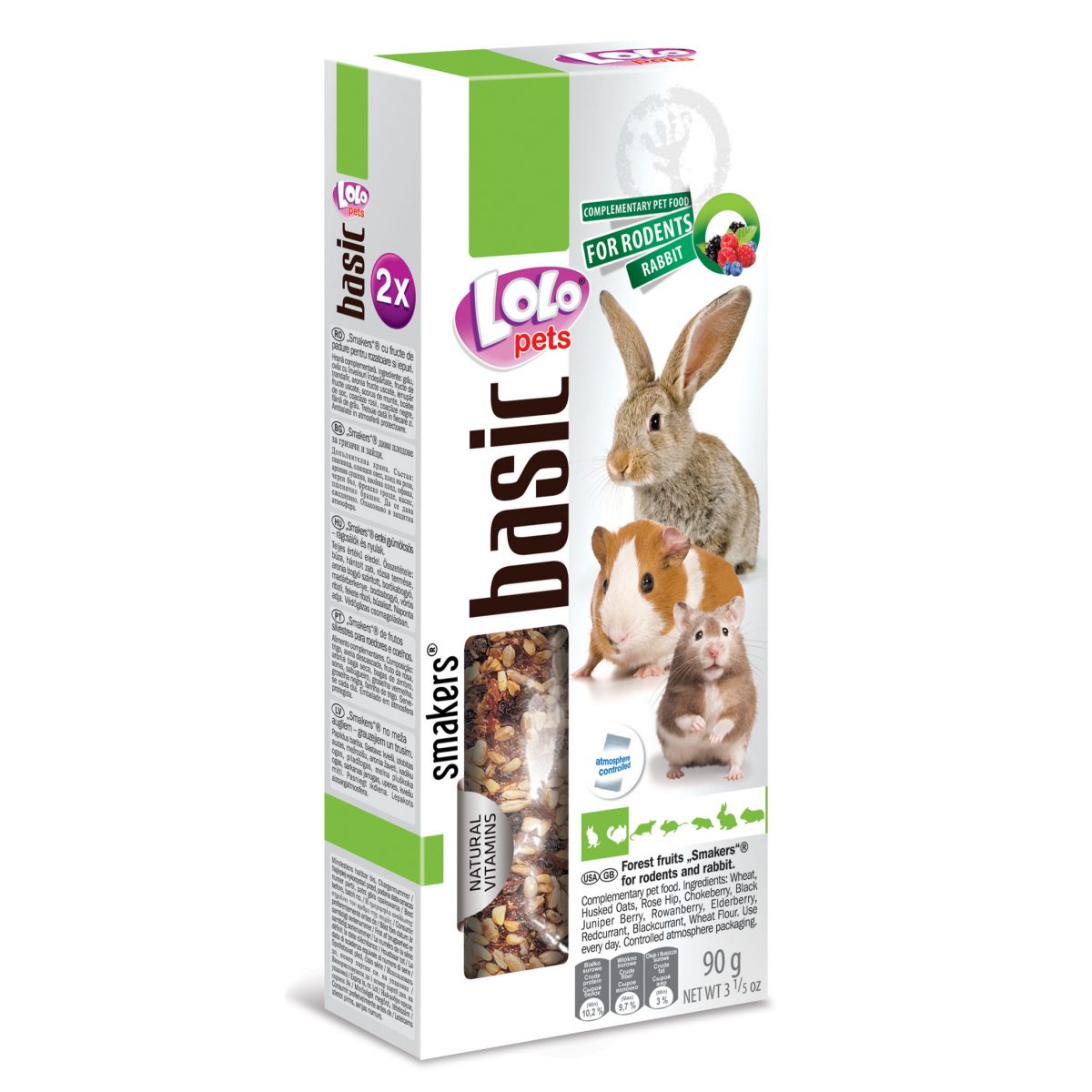 LOLOPETS SMAKERS tyčinky lesného ovocia pre hlodavce, 90 g – Obrázok 1