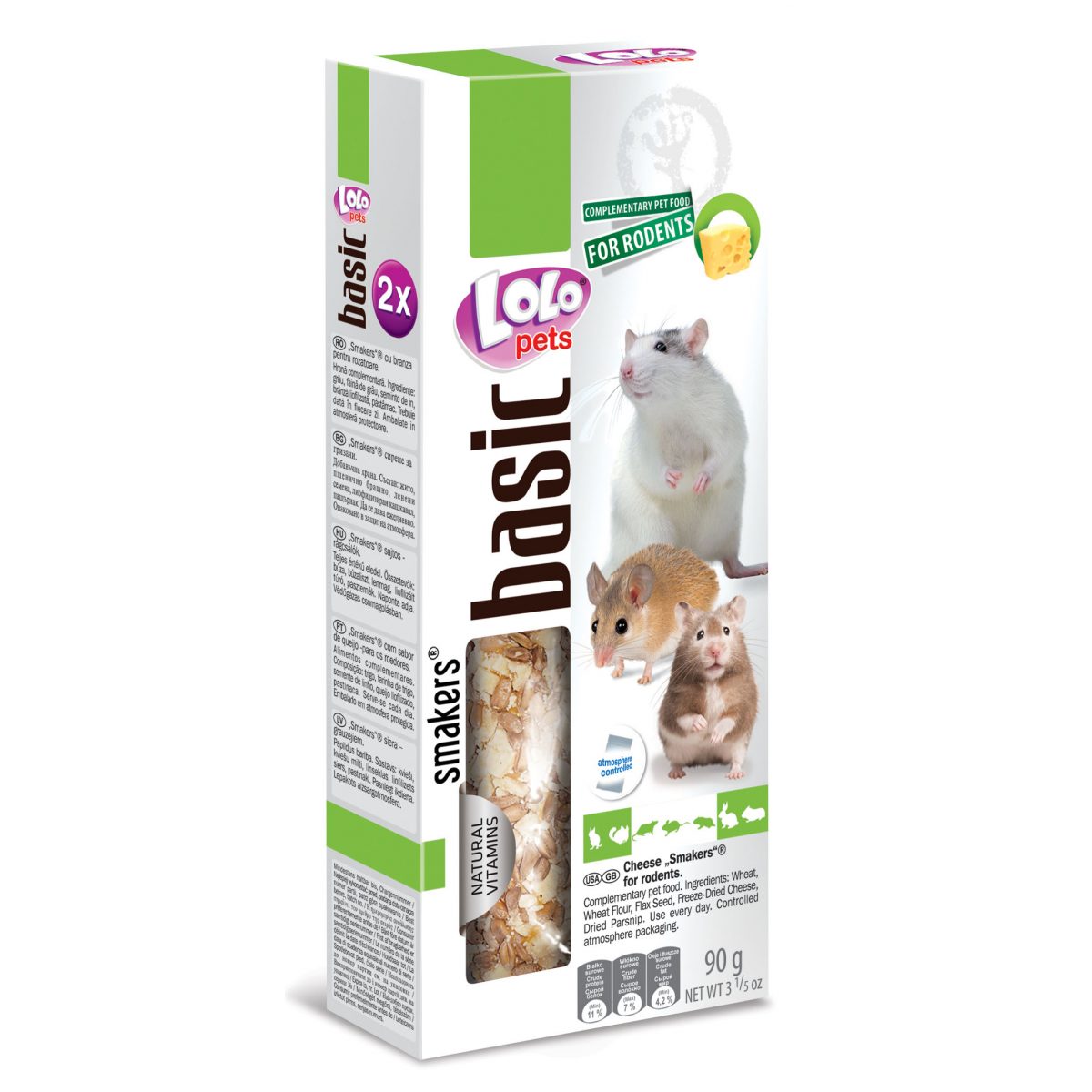 LOLO pets - Smakers syrové tyčinky pre hlodavce, 90 g – Obrázok 1