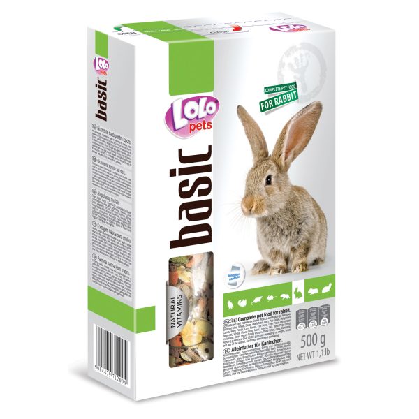 LOLO pets - Basic kompletné krmivo pre králiky, 500 g