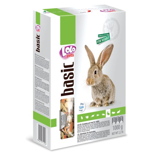 LOLOPETS BASIC kompletné krmivo pre králiky, 1000 g