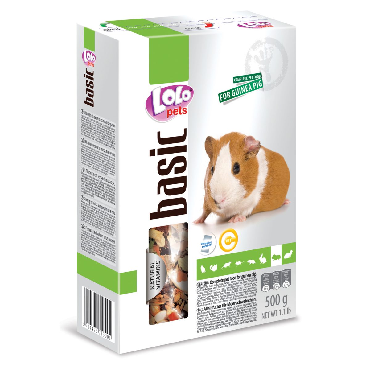 LOLO pets - Basic kompletné krmivo pre morčatá, 500 g – Obrázok 1