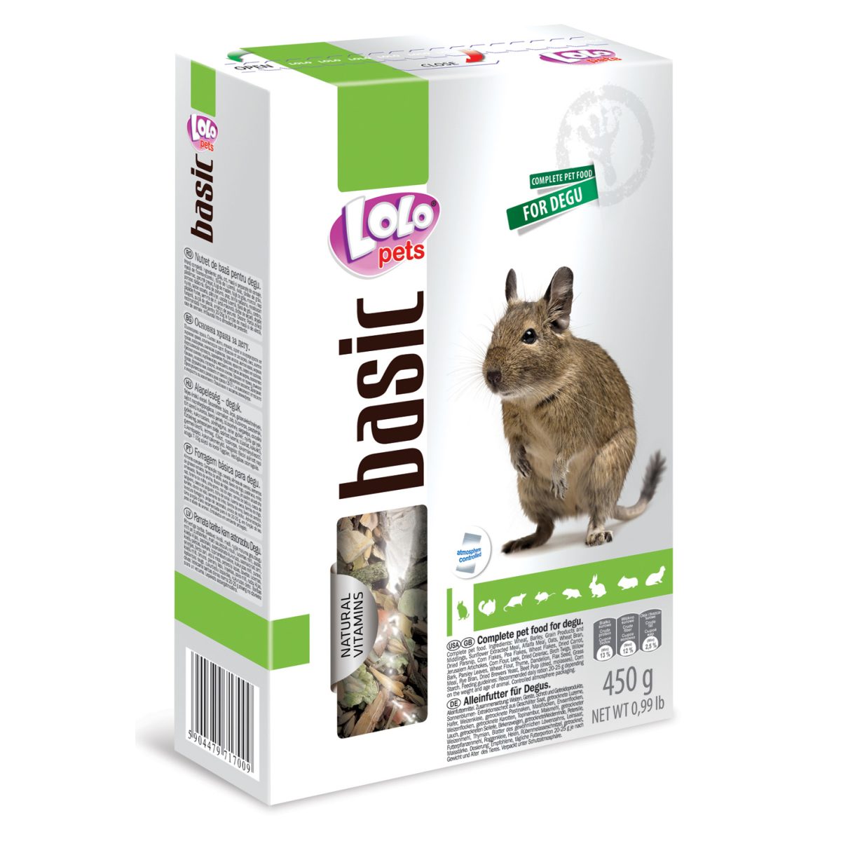 LOLO pets - Basic kompletné krmivo pre osmáky, 450 g – Obrázok 1