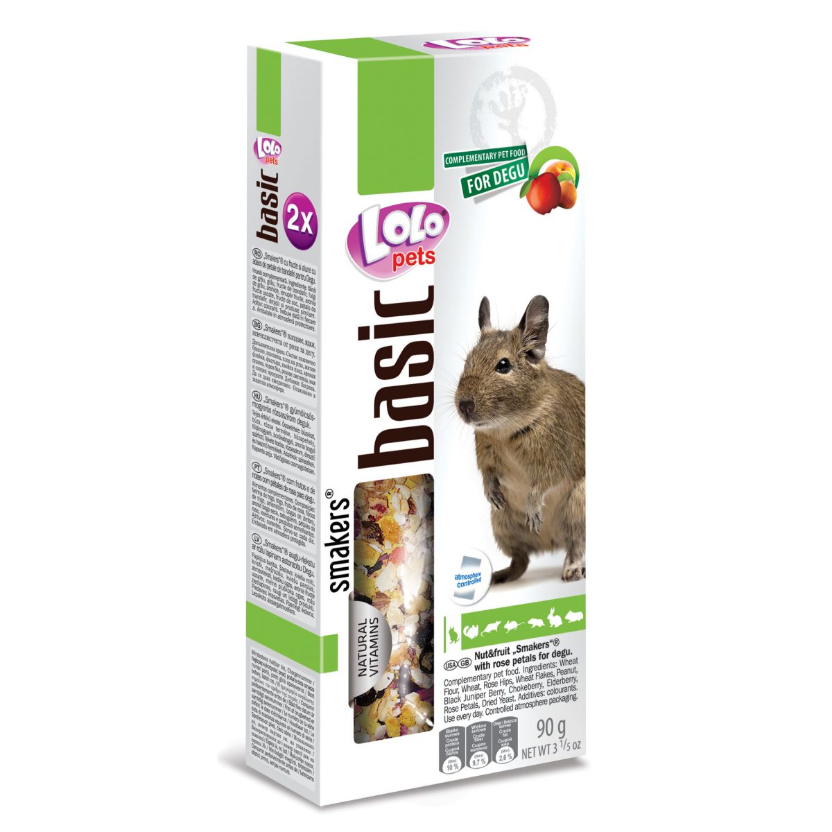 LOLOPETS SMAKERS tyčinky s ovocím a orechami pre osmáky, 90 g – Obrázok 1
