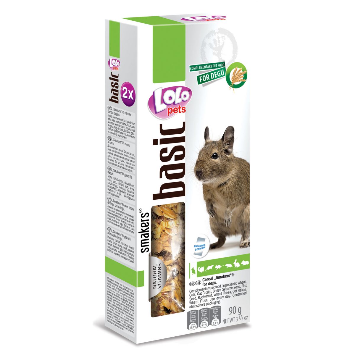 LOLOPETS SMAKERS tyčinky s cereáliami pre osmáky, 90 g – Obrázok 1