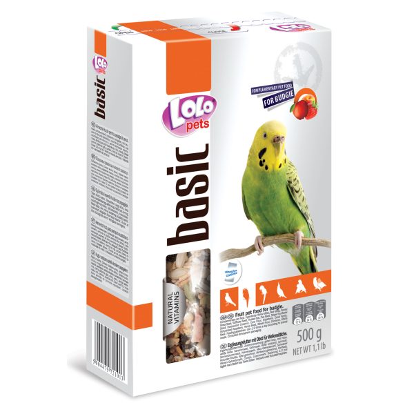 LOLO pets - Basic kompletné ovocné krmivo pre andulky, 500 g