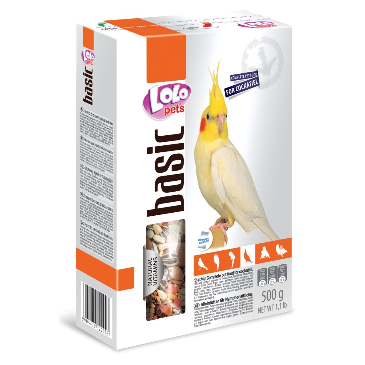 LOLO pets - Basic kompletné krmivo pre korely, 500 g – Obrázok 1