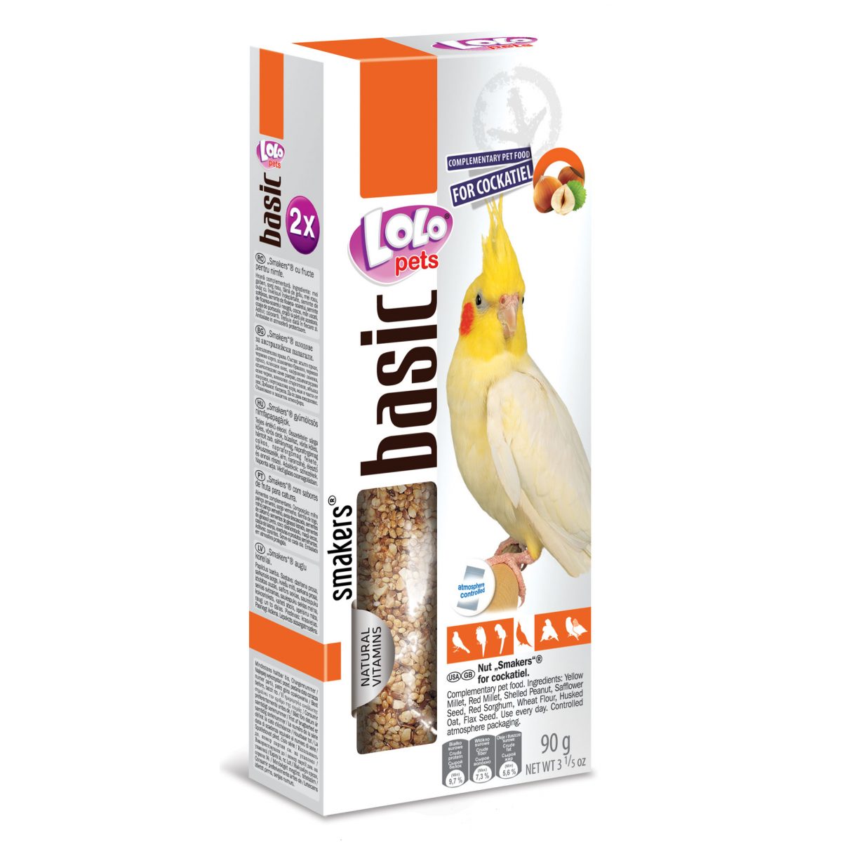 LOLOPETS SMAKERS orechové tyčinky pre korely, 90 g – Obrázok 1