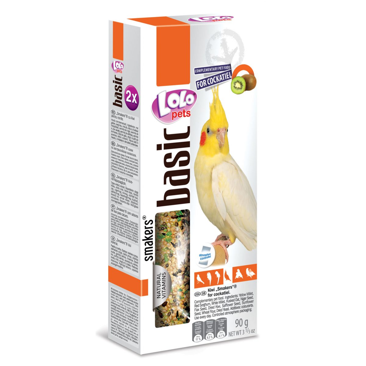 LOLOPETS SMAKERS kivi tyčinky pre korely, 90 g – Obrázok 1