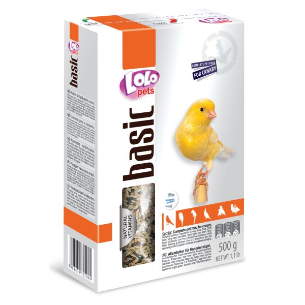 LOLO pets - Basic kompletné krmivo pre kanáriky, 500 g
