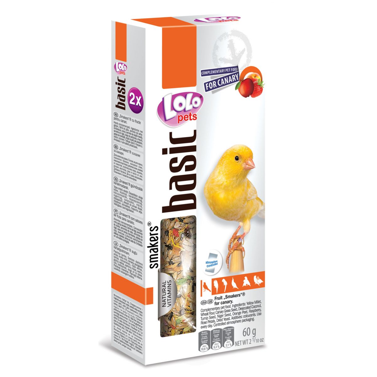 LOLO pets - Smakers ovocné tyčinky pre kanáriky, 90 g – Obrázok 1