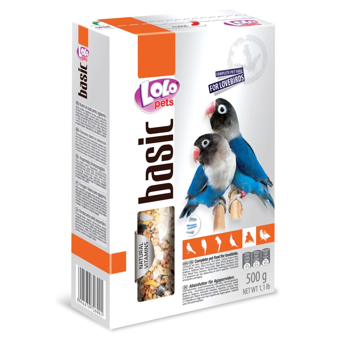 LOLO pets - Basic kompletné krmivo pre agapornisy, 500 g – Obrázok 1