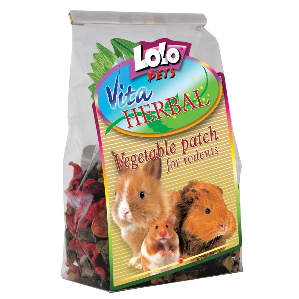 LOLOPETS VITA HERBAL zeleninové plátky pre hlodavce, 100 g – Obrázok 1