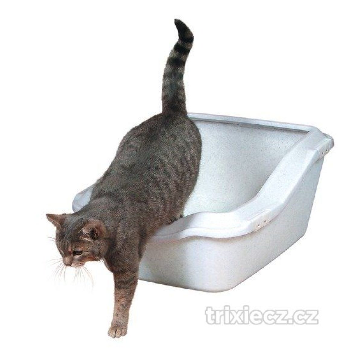wc Toaleta pre mačky so zvýšenou zadnou časťou, 45 x 21 (29) x 54 cm – Obrázok 1