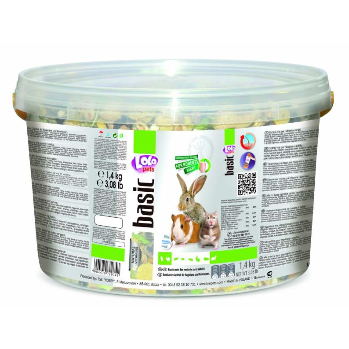 LOLO - exotik mix, kompletné krmivo pre hlodavce 1,4 kg – Obrázok 1